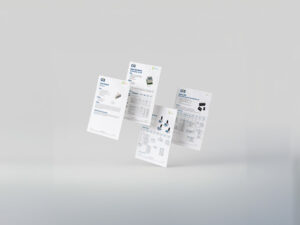 cts data sheets on grey background